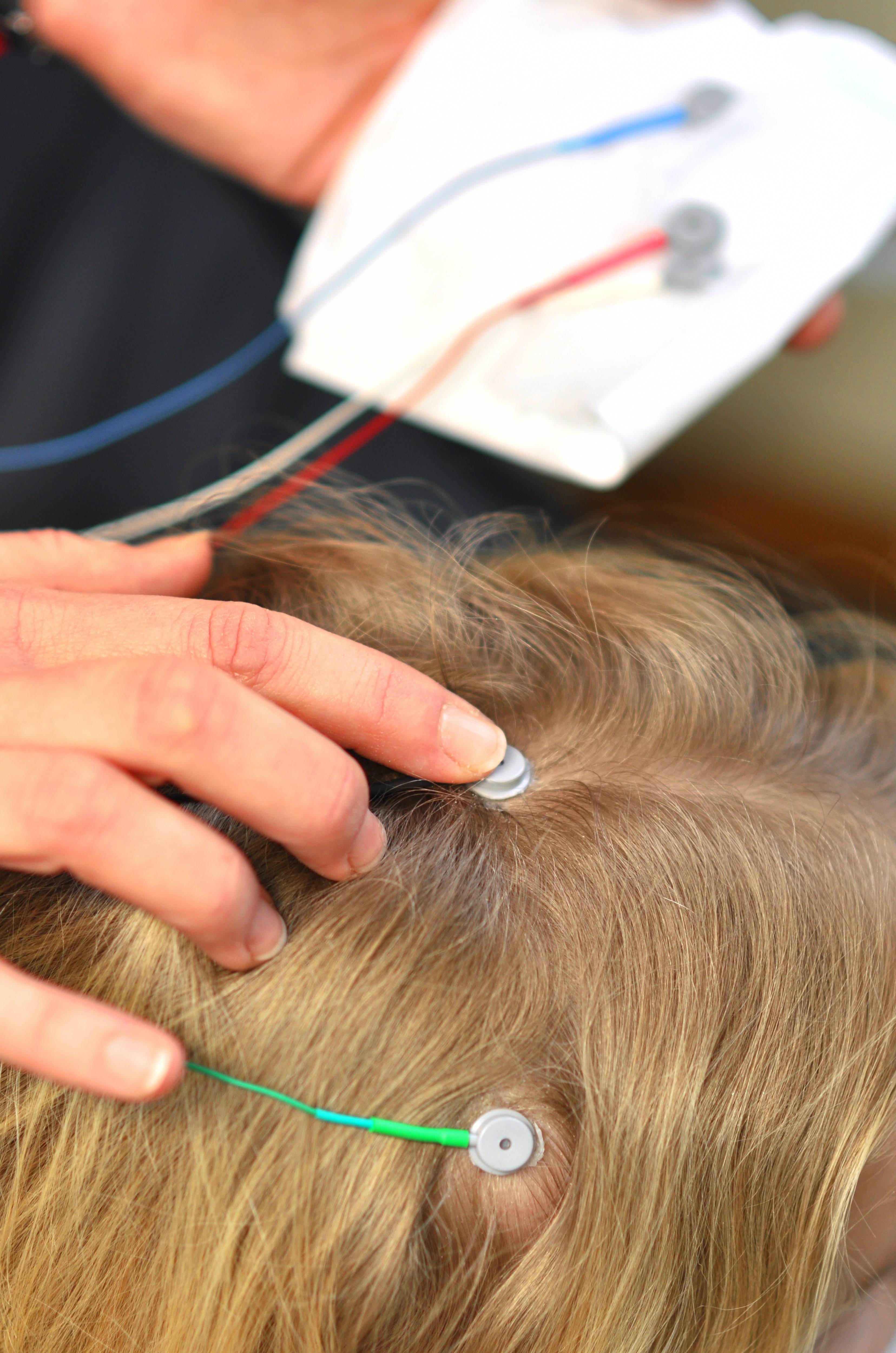 Client during a calm ILF neurofeedback session